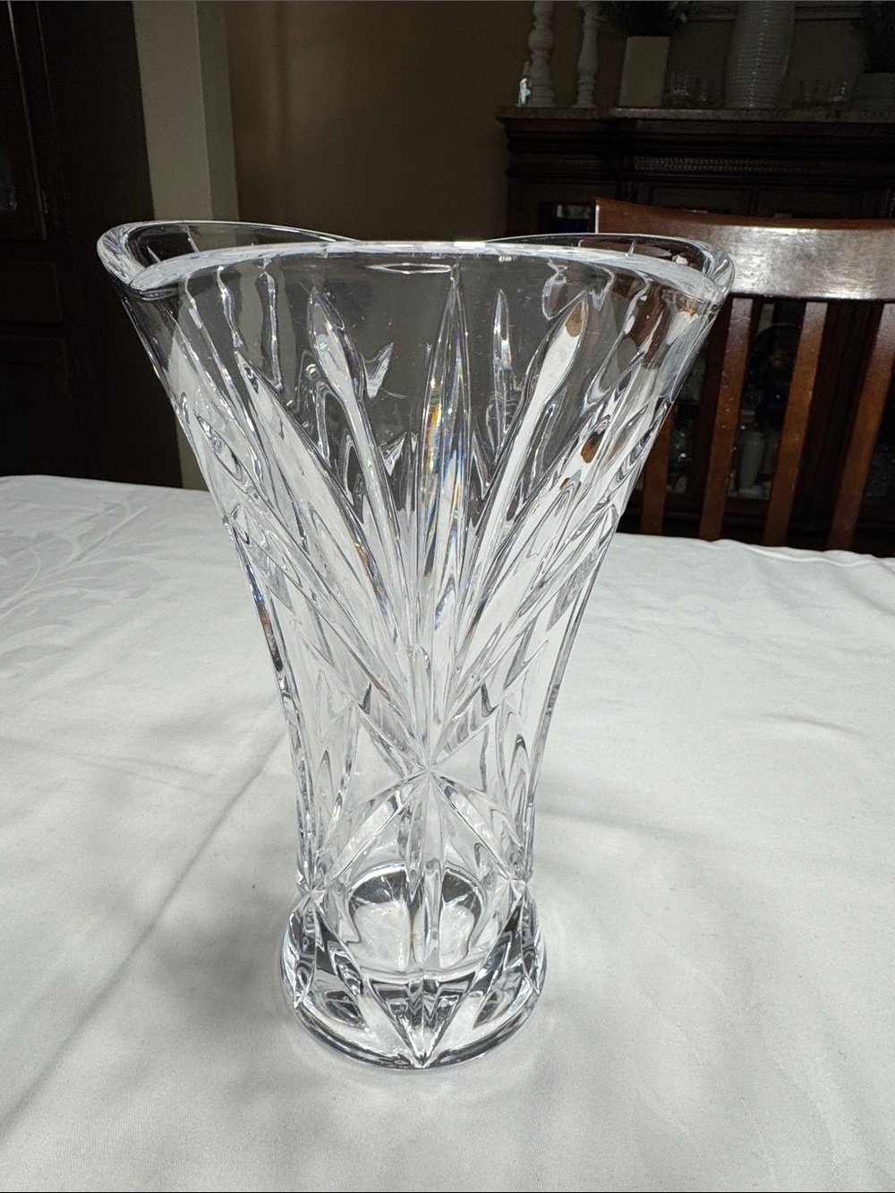 NWOB Lenox “Meadow” crystal  vase. 9 1/2” tall - Picture 3 of 7